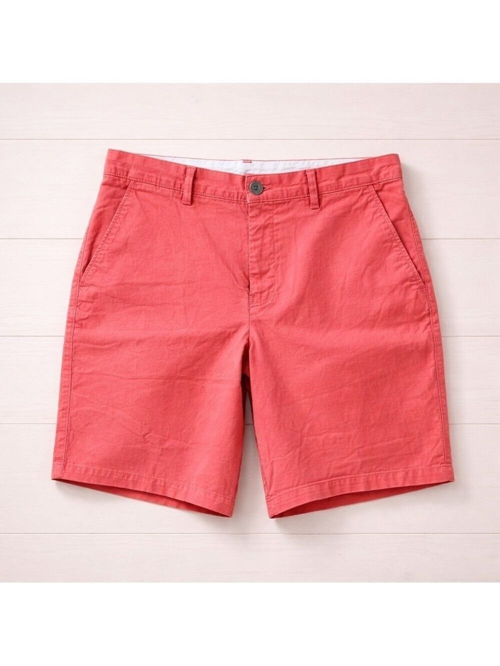 Calvin Klein Coral Chino Shorts Men’s 31 Flat Front 9” Inseam